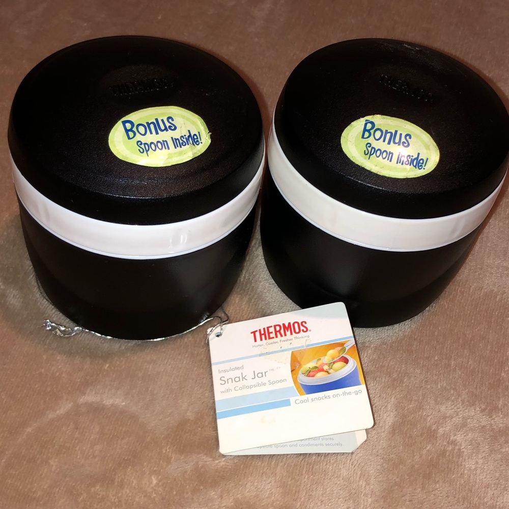 THERMOS insulated snack jars with collapsible spoons